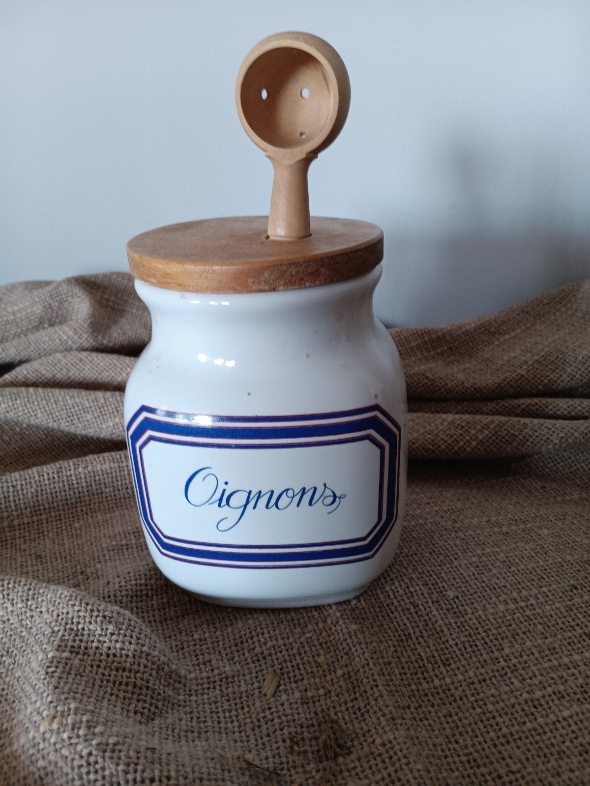 Brocante Franse uienpot, Ophalen of Verzenden