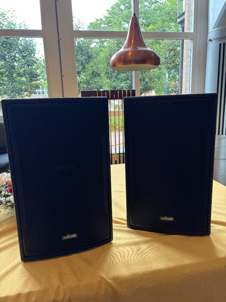 JB Systems Vibe 12 mk2 speakerset, Gebruikt, Inclusief kabels, Speakerset, Ophalen