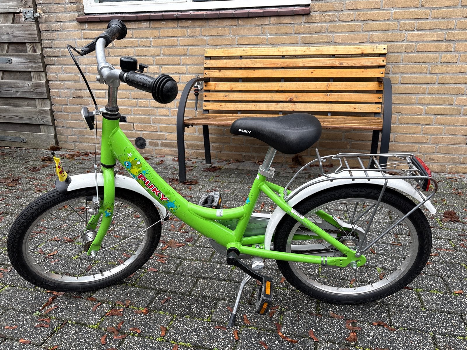 Puky kinderfiets 18 inch - Groen, Fietsen en Brommers, Ophalen, Gebruikt, Terugtraprem, 16 tot 20 inch