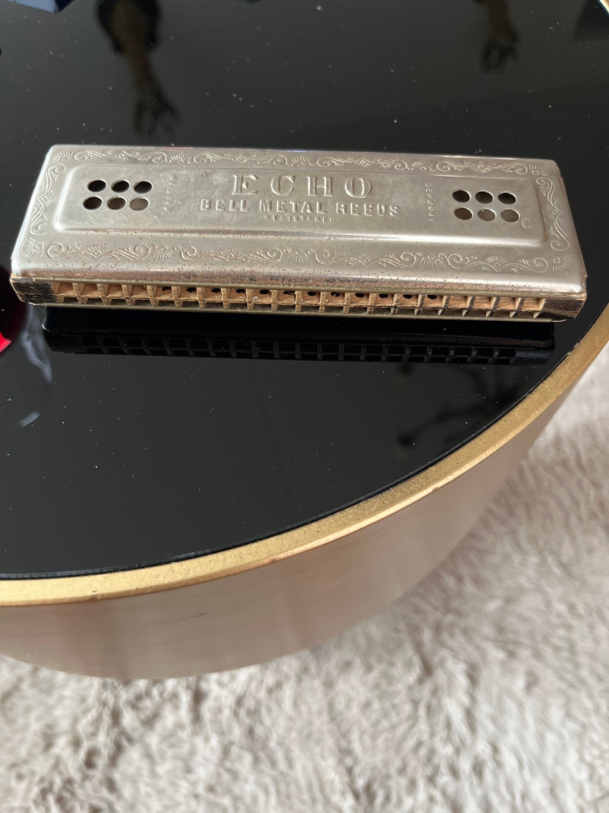 Vintage Hohner Echo Mondharmonica - Bell Metal Reeds, Verzenden, Gebruikt, Diatonisch, Overige typen