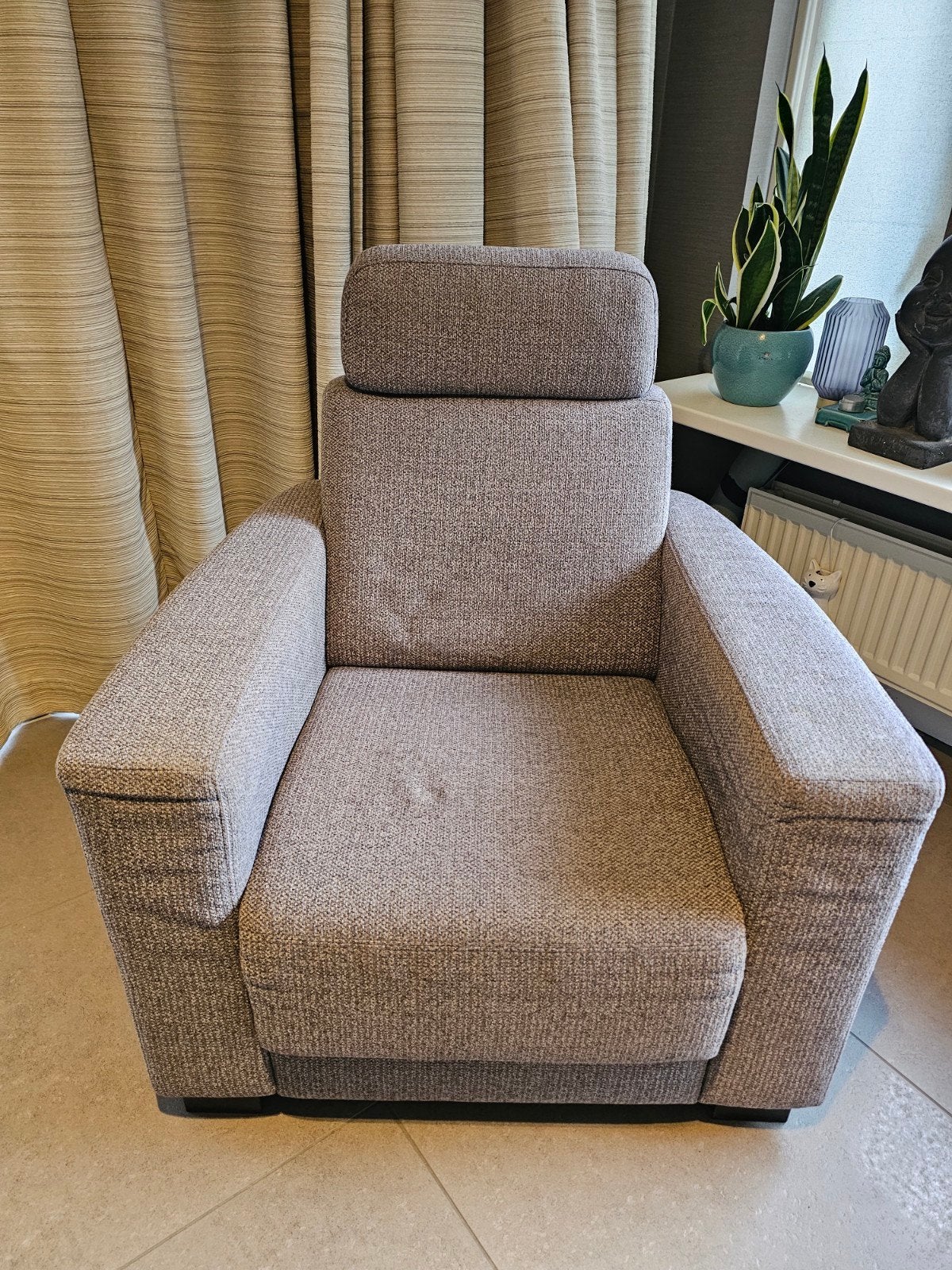 Luie moderne stoel, Ophalen, 75 tot 100 cm, Zo goed als nieuw, 75 tot 100 cm