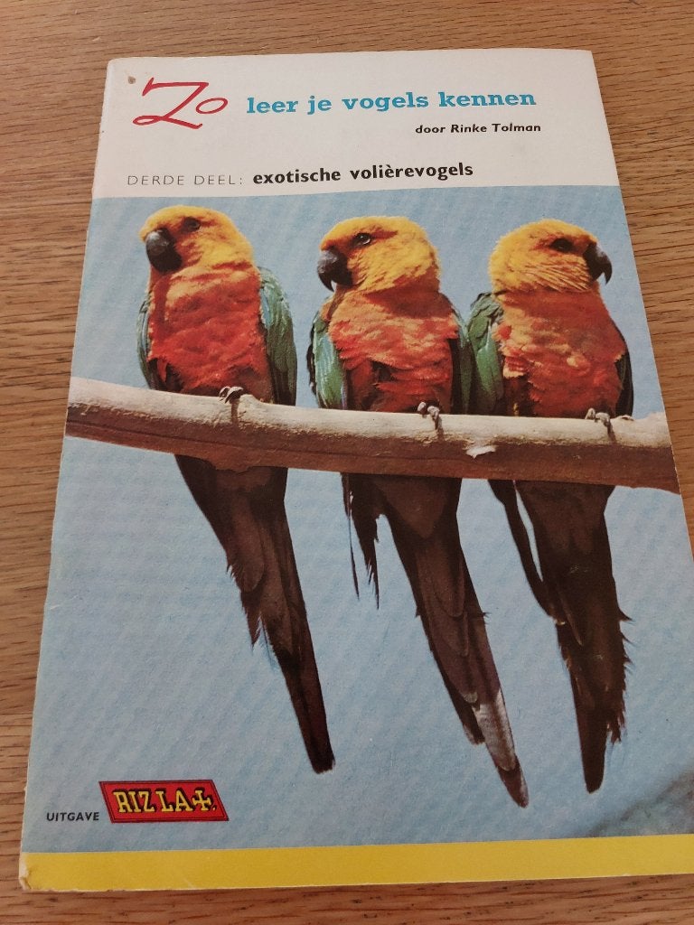 zo leer je vogels kennen 3edeel exotische volièrevogel rizla, Boeken, Prentenboeken en Plaatjesalbums, Ophalen of Verzenden, Gelezen