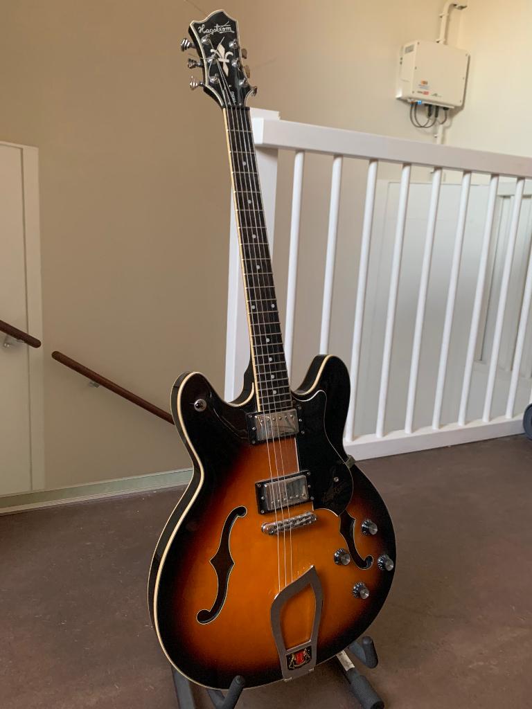 Hagstrom Viking TS gitaar, Muziek en Instrumenten, Ophalen, Zo goed als nieuw, Hollow body, Overige merken