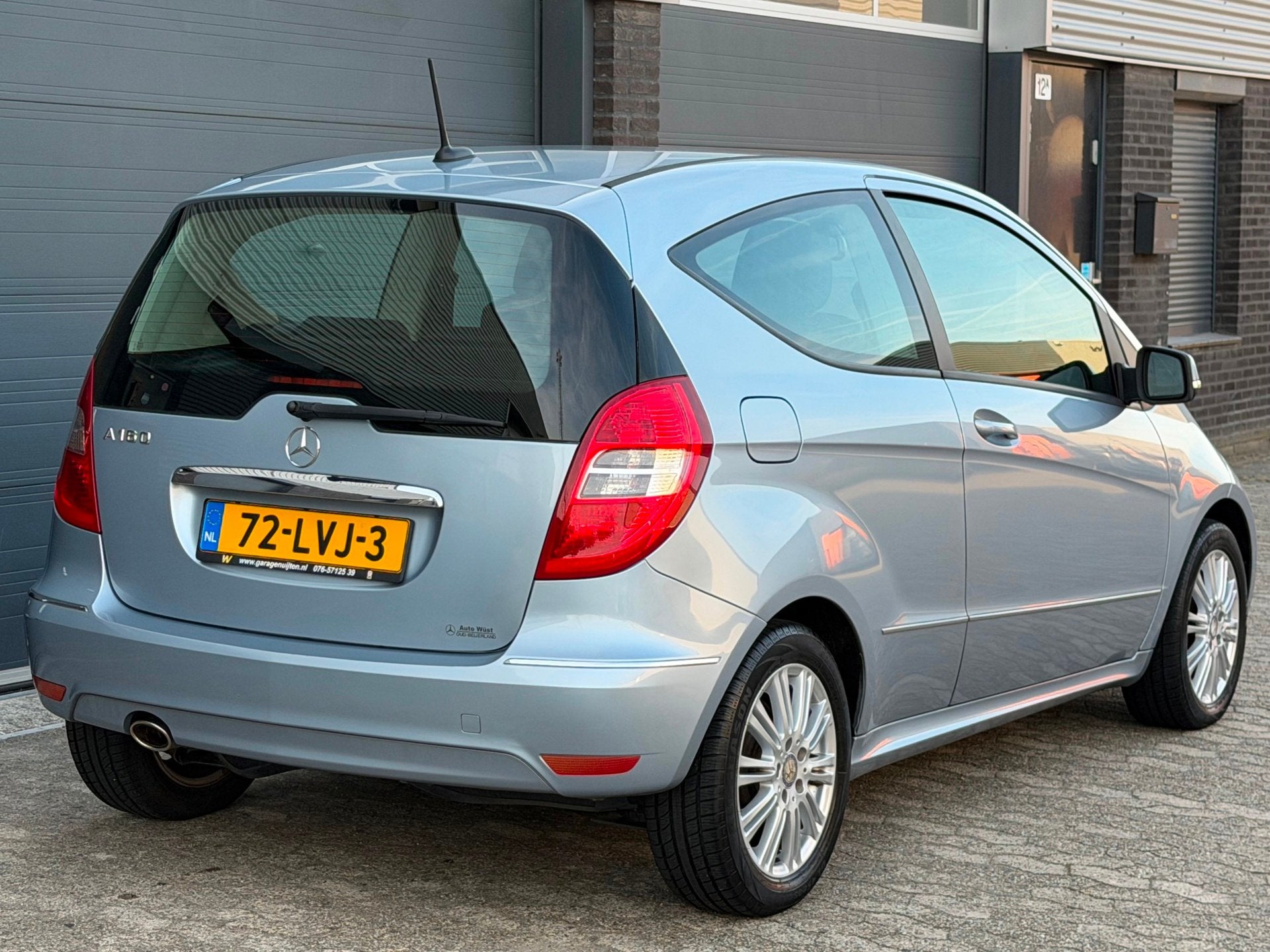 Mercedes-Benz A-klasse 160 Business Class Elegance AIRCO CRU, Auto's, Voorwielaandrijving, Euro 5, Blauw, Leder en Stof