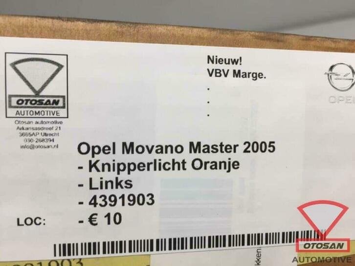 opel movano master 2005 knipperlicht nieuw! links 4391903, Gebruikt, Opel Automobile GmbH, Ophalen of Verzenden, Kontakt@opel-infoservice.de