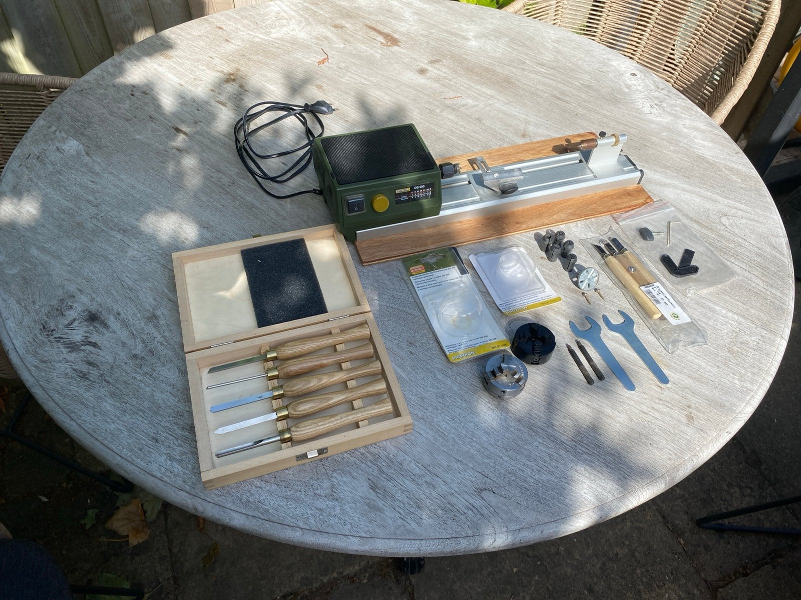 Proxxon DB 250 Houtdraaibank met accessoires, Ophalen, Gebruikt, Houtdraaibank, Minder dan 500 mm