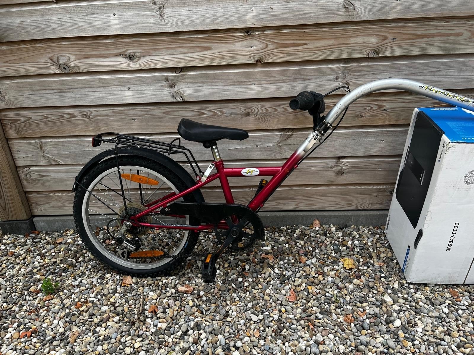 Rode Fun Trailer kinderfietsaanhanger, Ophalen, 20 inch of meer, Gebruikt, Fun Trailer
