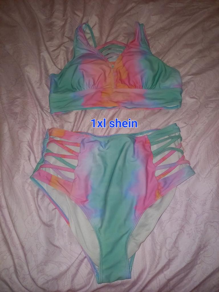 Shein 1XL Tie-Dye Bikini Set, Overige kleuren, Ophalen of Verzenden, Zo goed als nieuw, Bikini