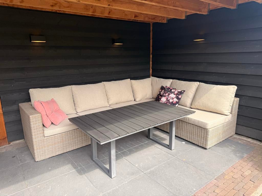 Kees Smit Bellagio loungeset inclusief tafel en kussens, Ophalen, Meer dan 8 zitplaatsen, Zo goed als nieuw, Loungeset