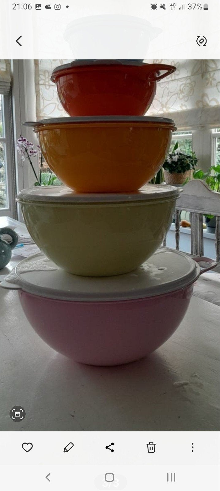 Nieuwe Tupperware Wonderkommen set - Grootste 7+ liter!, Ophalen of Verzenden, Nieuw, Blauw, Bak of Kom
