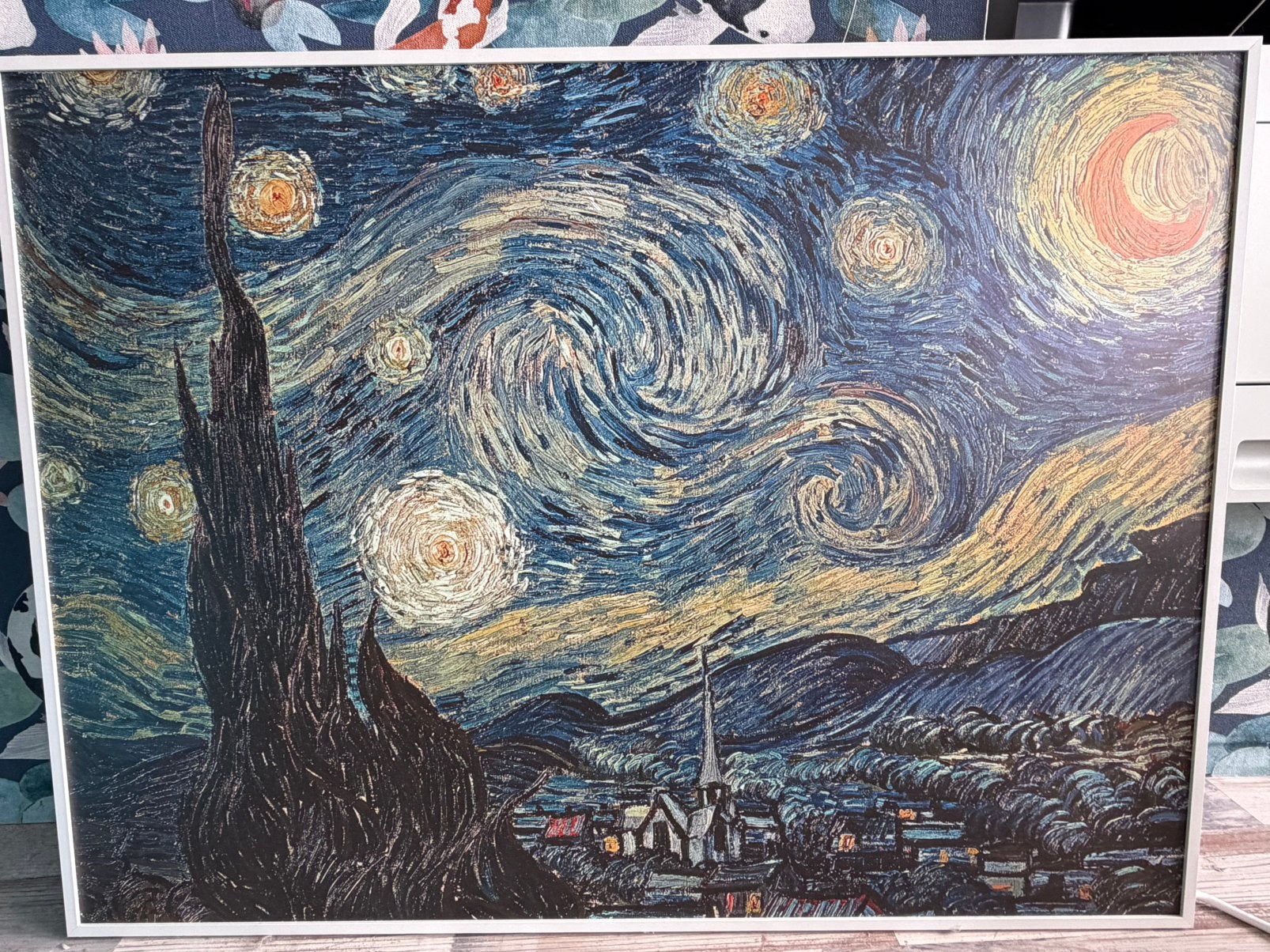 van gogh: Sterrennacht/ starry night Wonderwall, Ophalen, 30 tot 80 cm, Overige typen, Zo goed als nieuw