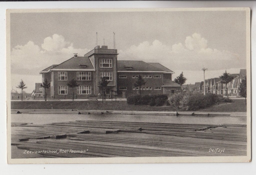 219 Delfzijl Zeevaartschool Abel Tasman Uitg L Dost Boekh, Verzamelen, Verzenden, 1920 tot 1940, Ongelopen, Groningen