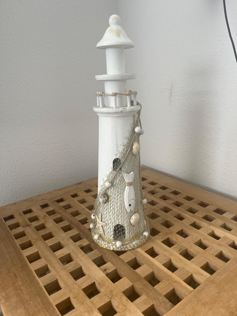 Decoratieve Houten Vuurtoren - Maritieme Sfeer, Huis en Inrichting, Ophalen, Zo goed als nieuw