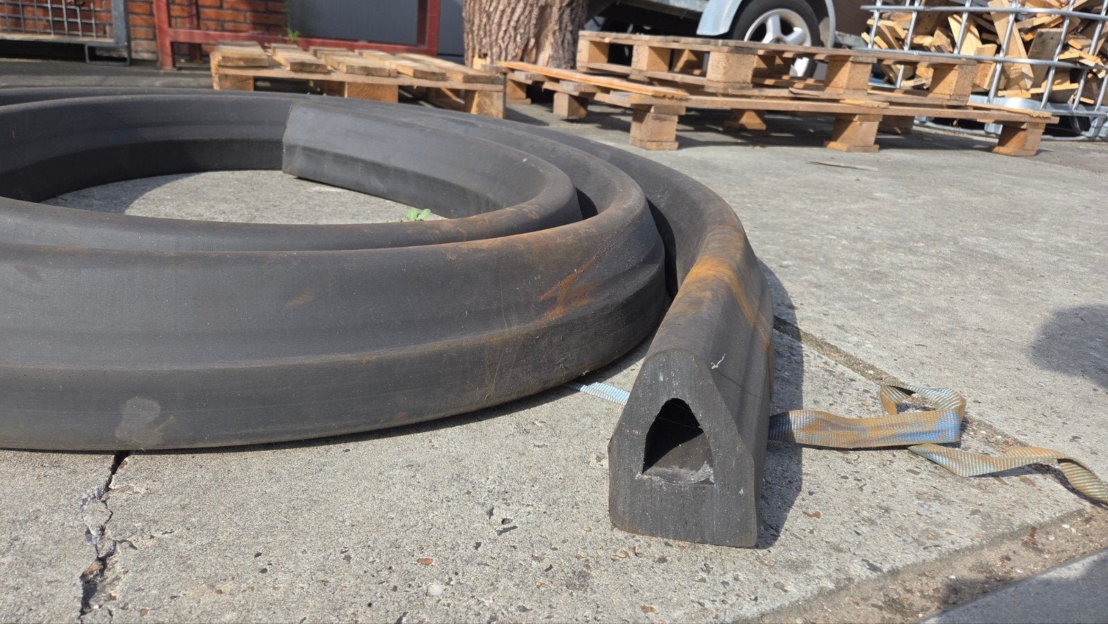 Stootrand rubber D-profiel 7 meter lang, Watersport en Boten, Ophalen, Nieuw, Overige typen