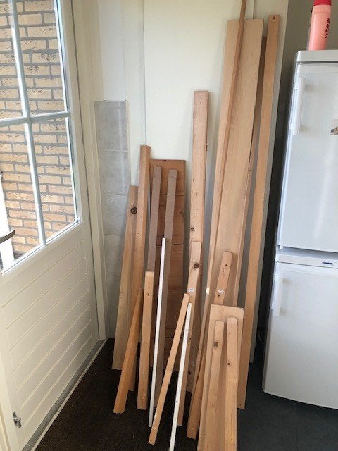 Partij hout, Doe-het-zelf en Verbouw, Ophalen, Overige typen, Zo goed als nieuw, 50 mm of meer