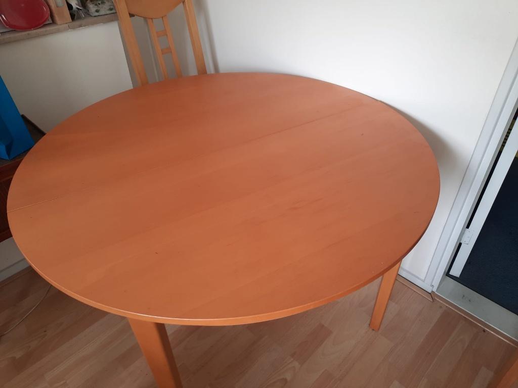 tafel en stoelen hout, Ophalen, Gebruikt