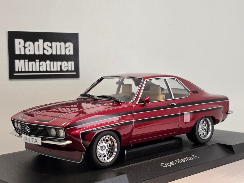 Opel Manta A Irmscher 1974 Bordeauxrood 1:18 MCG, ModelCarGroup, Auto, Nieuw, Ophalen of Verzenden