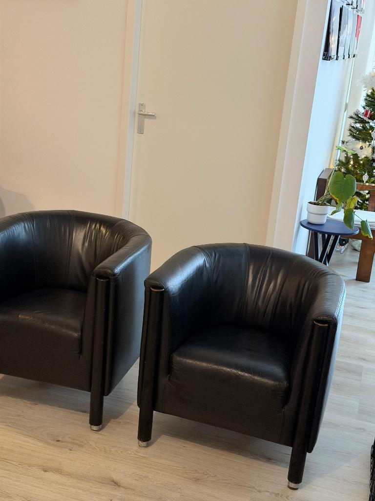 Gelderland fauteuil 2st, Ophalen, Gebruikt, 75 tot 100 cm, Leer