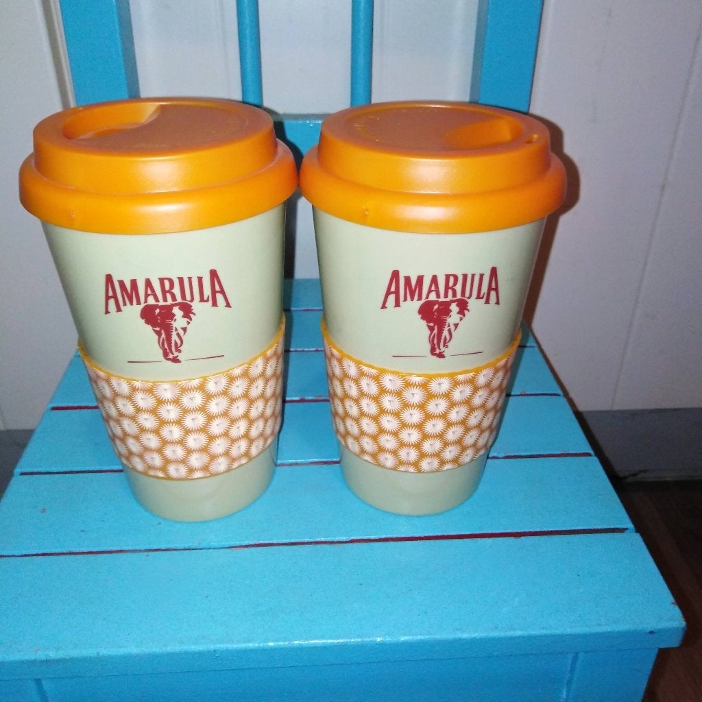 Amarula koffie bekers to go, Ophalen, Glas of Glazen, Kunststof, Gebruikt