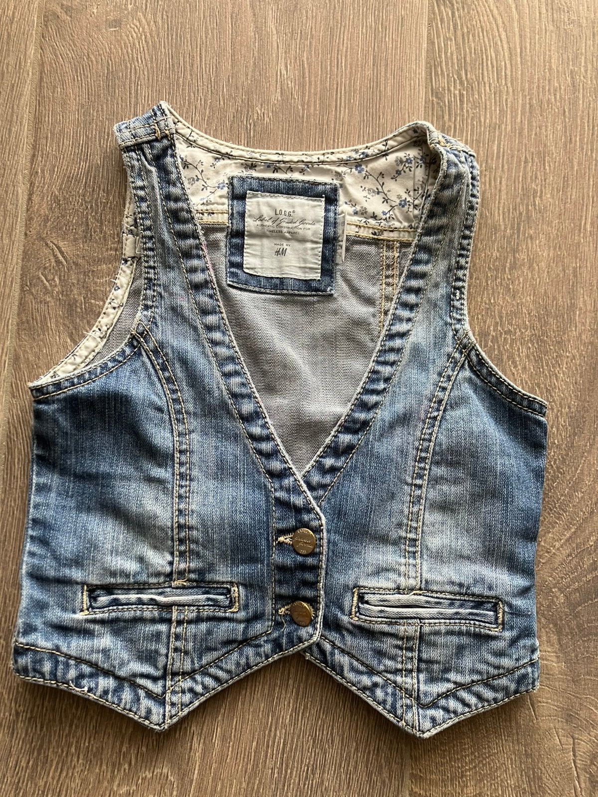 Spijkerjasje gilet 122, Kinderen en Baby's, Ophalen of Verzenden, Gebruikt, Meisje, Jas