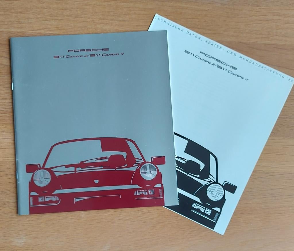 Folder Porsche 911 (964) 1990 (8/89), Porsche AG, Ophalen of Verzenden, Zo goed als nieuw, Porsche
