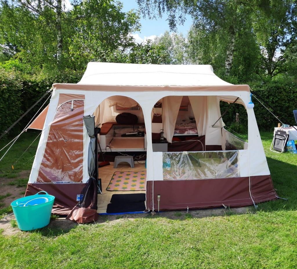 Jamet Jametic Outdoor 2011 vouwwagen compleet, Caravans en Kamperen, Vouwwagens, Ophalen, Beige, Aanwezig, Jamet