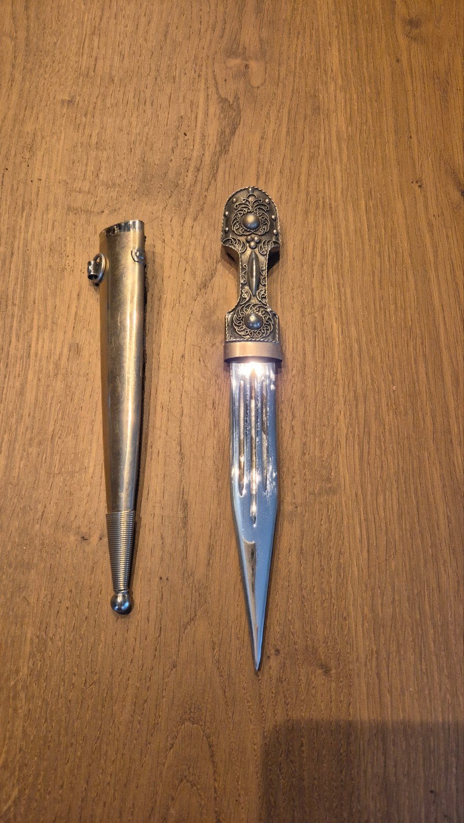 Decoratieve Dolk met Sierlijke Schede - Antieke Stijl, Ophalen of Verzenden