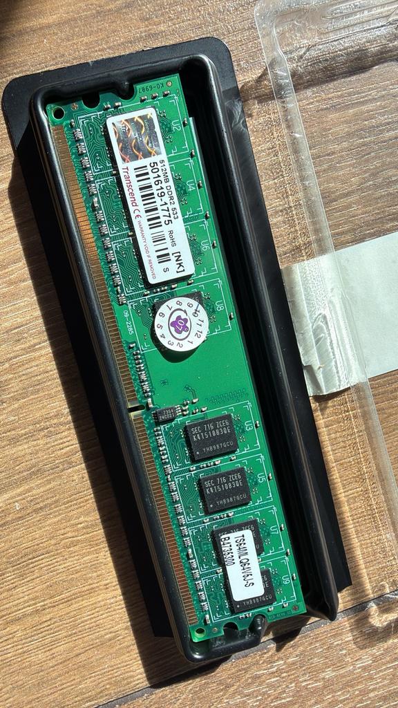 Transcend 512MB DDR2 RAM geheugen, Ophalen, DDR2, Desktop, Gebruikt