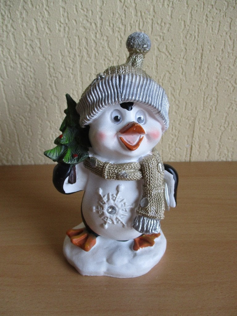 Kerst beeldje Pinguin 17 cm, Diversen, Kerst, Ophalen of Verzenden, Zo goed als nieuw