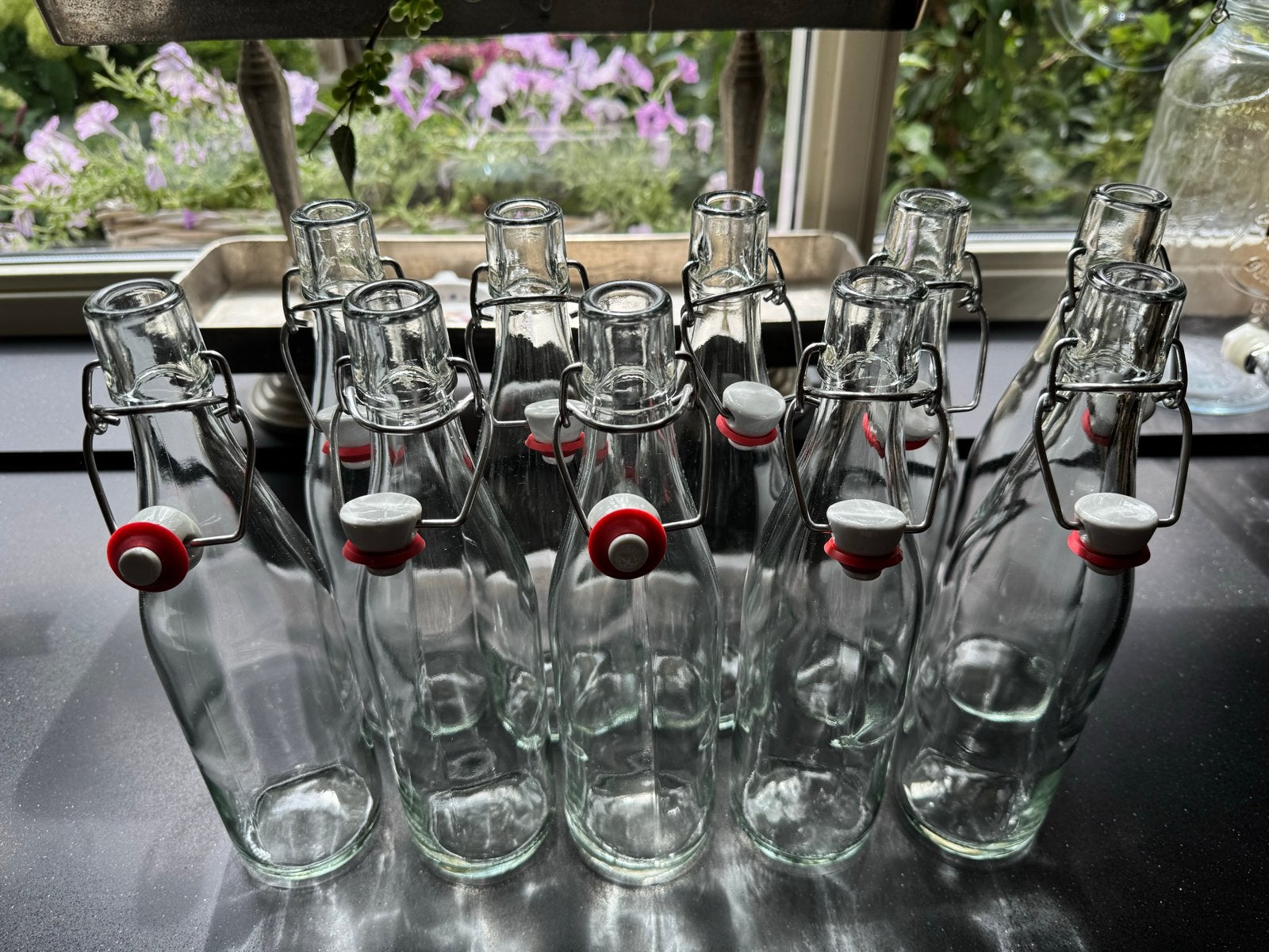 Set van 10 glazen flessen met beugelsluiting, Huis en Inrichting, Keuken | Keukenbenodigdheden, Ophalen