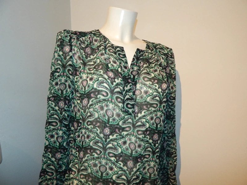 BA&SH prachtige blouse in print met groen mt M, Maat 38/40 (M), Verzenden, Zo goed als nieuw, Ba&sh