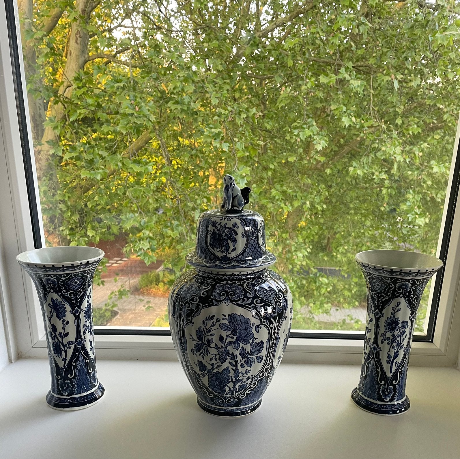 3-delig Delfts Blauw kaststel van Boch, Antiek en Kunst, Ophalen