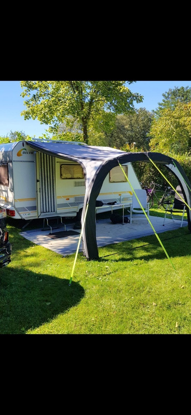 Opblaasluifel, Sunroof 330 Easy Air Cooldark + 2 zijwanden, Caravans en Kamperen, Ophalen, Zo goed als nieuw