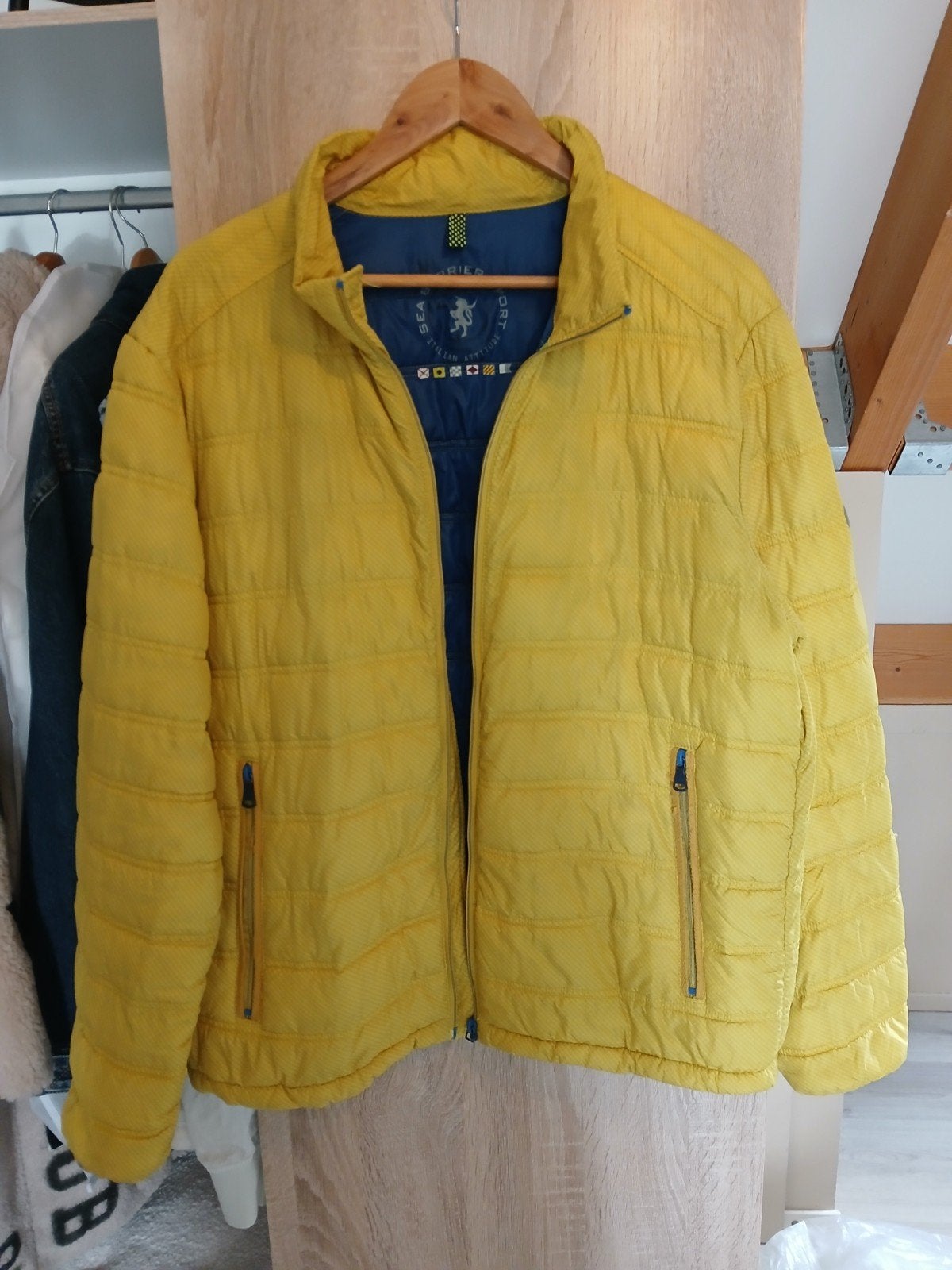 Gele gewatteerde jas XXL - Sea Barrier Sport, Geel, Maat 56/58 (XL), Zo goed als nieuw, Sea Barrier Sport
