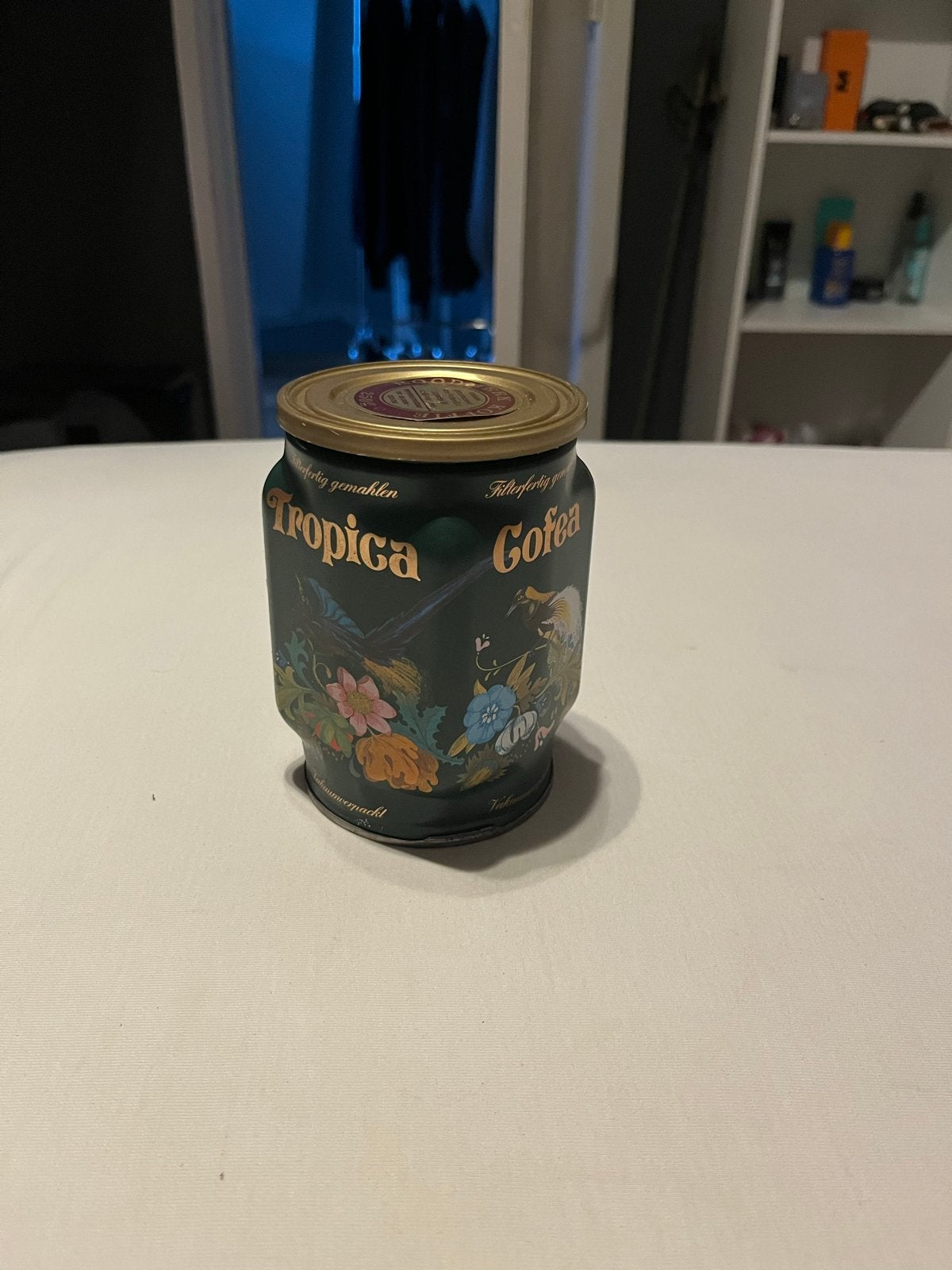Vintage Roodmerk Koffieblik - Tropica Gofea 250g, Ophalen of Verzenden