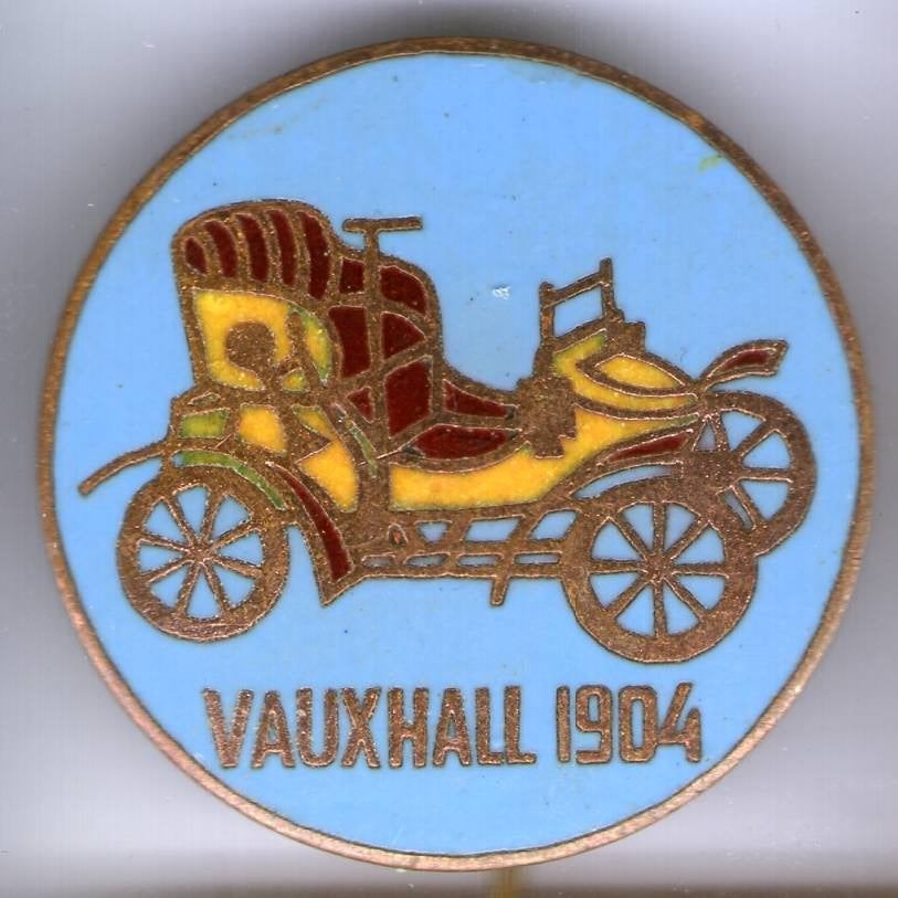 Vauxhall 1904 blauw email op koper oldtimer speldje( D_117), Ophalen of Verzenden, Zo goed als nieuw, Transport, Speldje of Pin