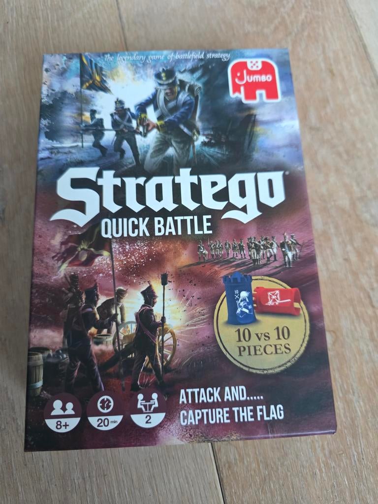 Stratego Quick Battle - Compact Strategisch Bordspel, Hobby en Vrije tijd, Gezelschapsspellen | Bordspellen, Jumbo, Gebruikt, Een of twee spelers