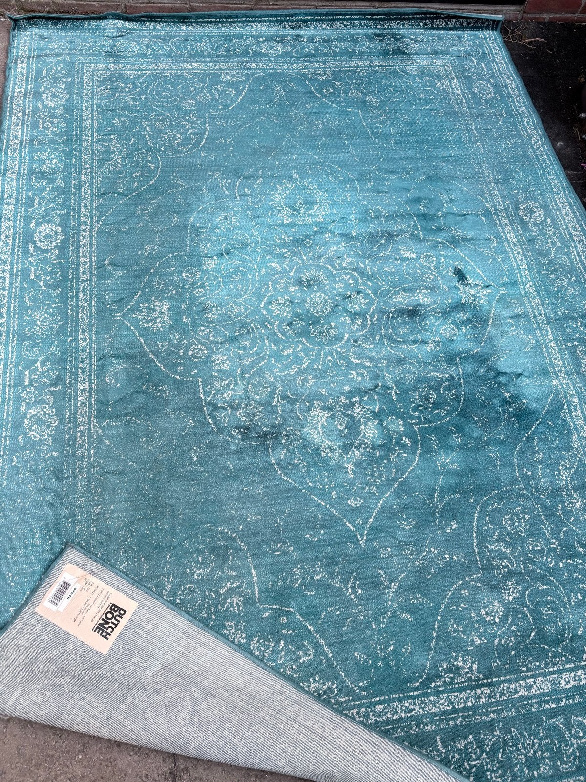 Dutchbone Vloerkleed Rugged Ocean 170x240 cm, Blauw, 150 tot 200 cm, 200 cm of meer, Ophalen of Verzenden