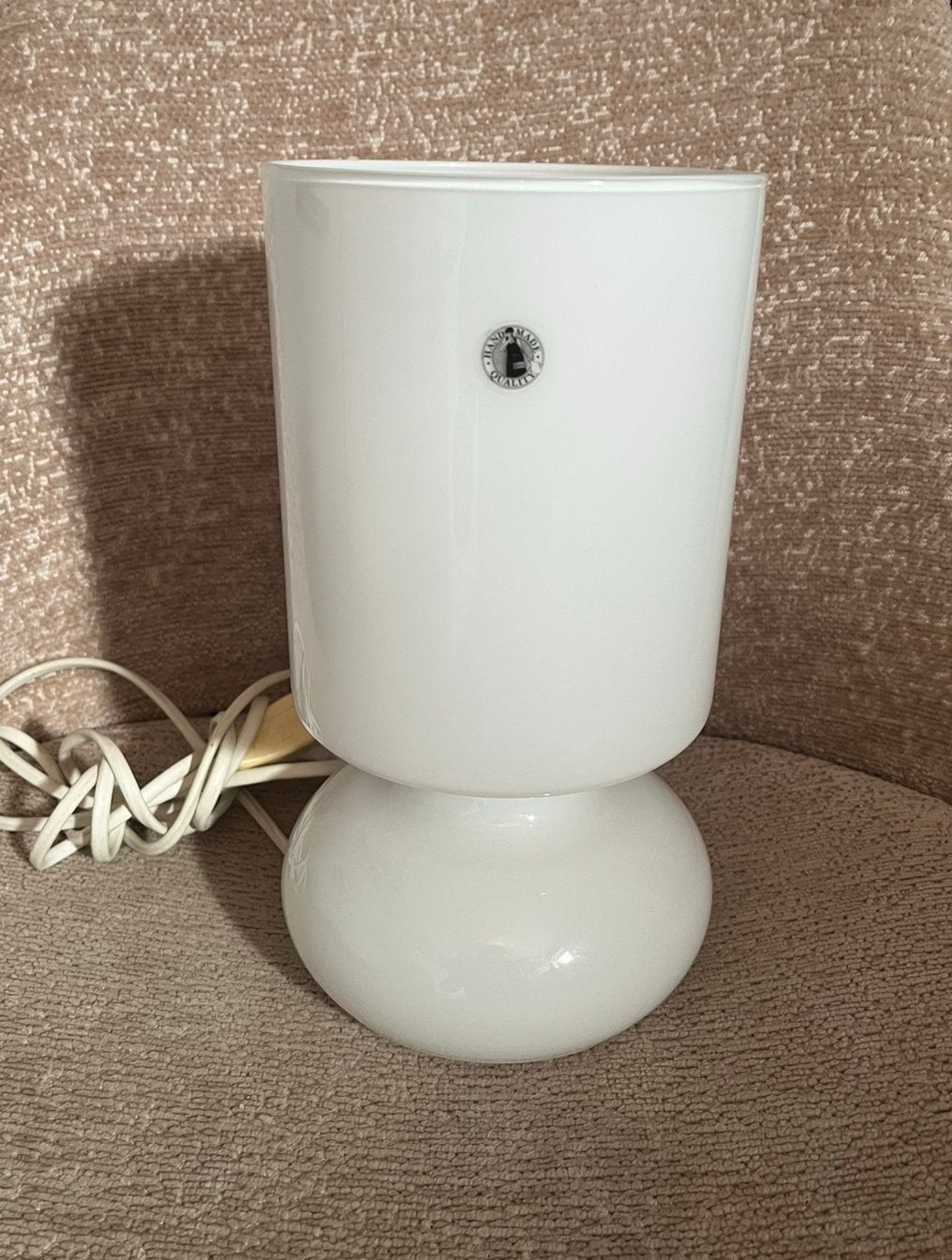 IKEA Lykta tafellamp in het wit jaren '90, Huis en Inrichting, Lampen | Tafellampen, Ophalen, Vintage, E14 (klein), Wit