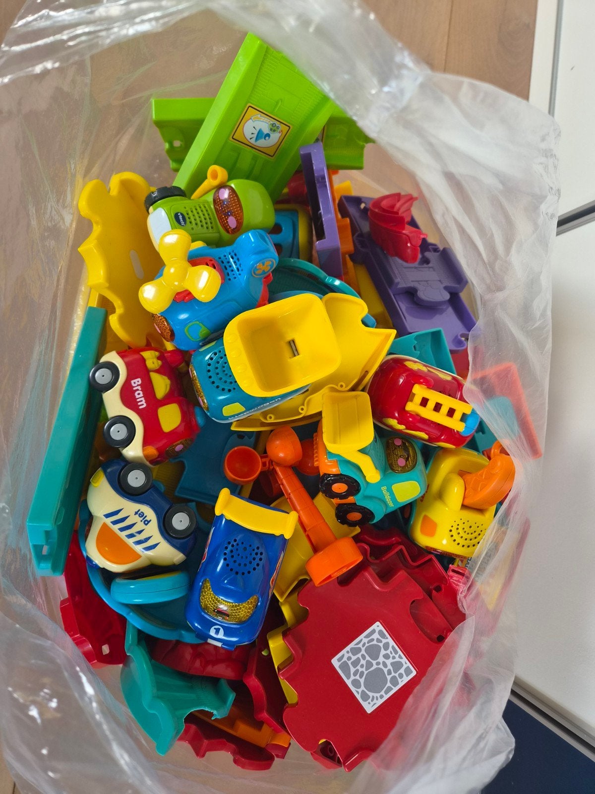 Grote zak met VTech Toet Toet Auto's en accessoires, Ophalen, Gebruikt