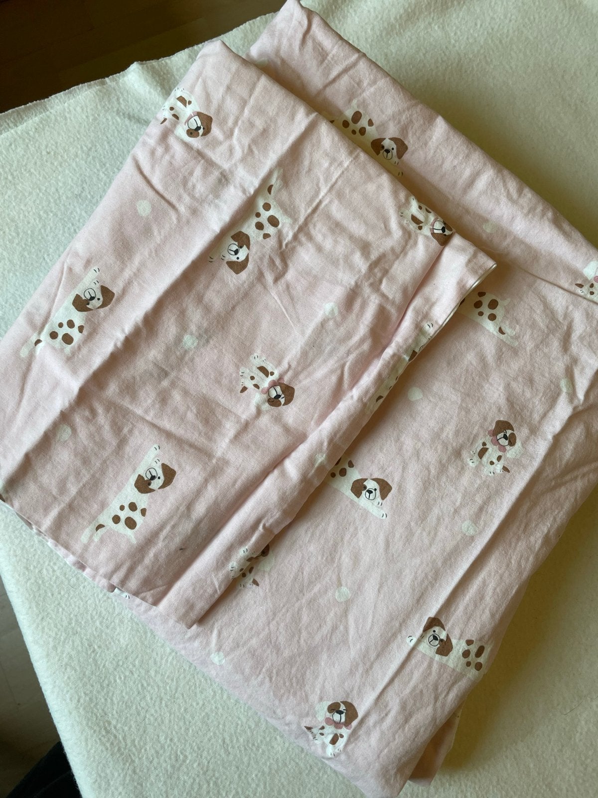 IKEA DRÖMSLUT Peuter Beddengoed Roze met Hondjes, Ophalen, Jongetje of Meisje, Zo goed als nieuw, Roze