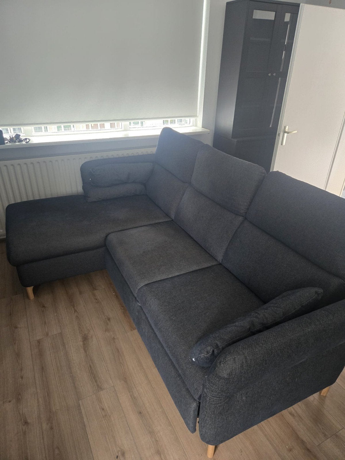 Ikea Hoek(slaap)bank met opbergvak en verstelbare leuningen, Ophalen, Gebruikt, 125 tot 150 cm, Hoekbank