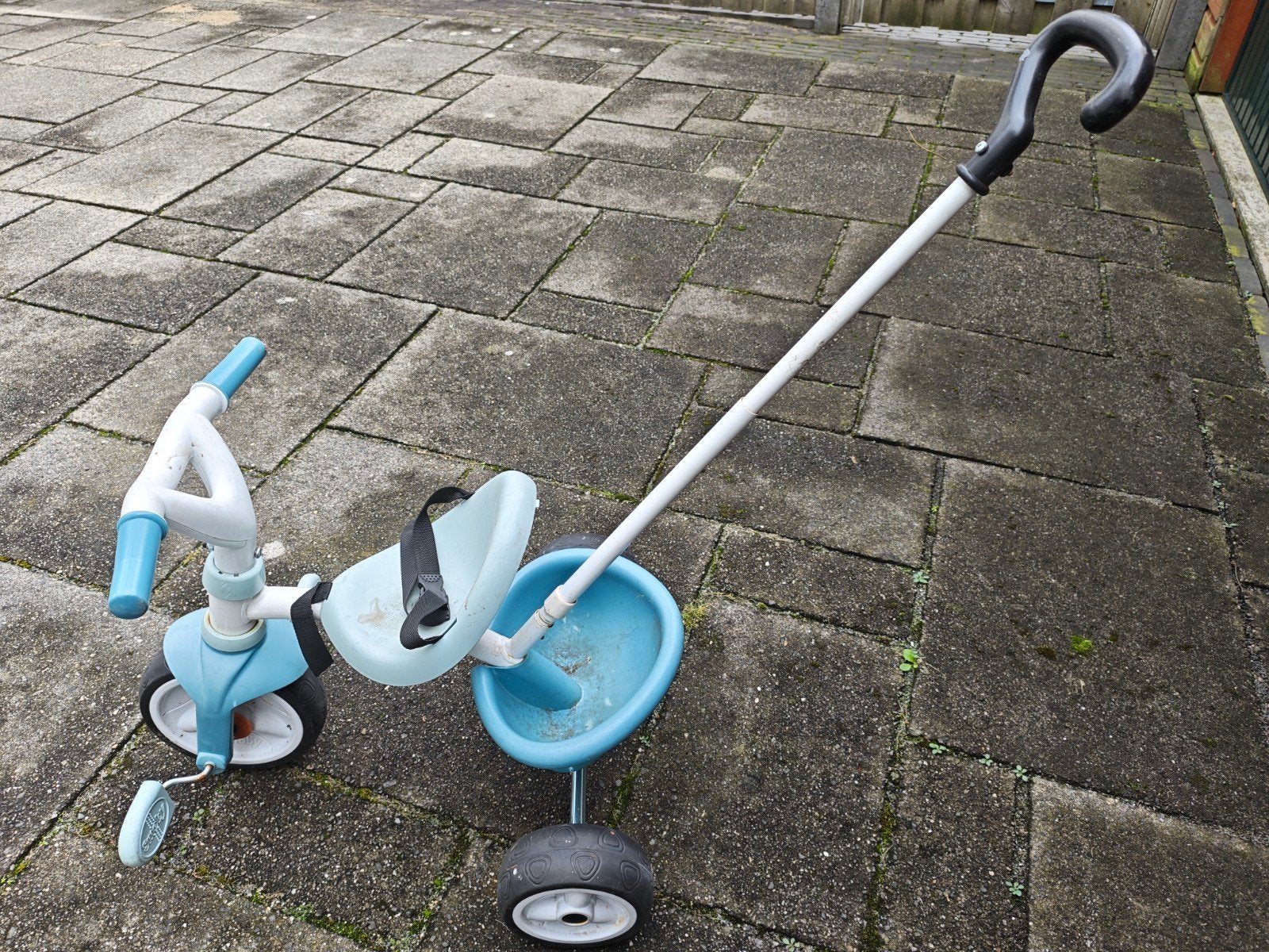 Kinder driewieler met duwstang, Ophalen, Gebruikt