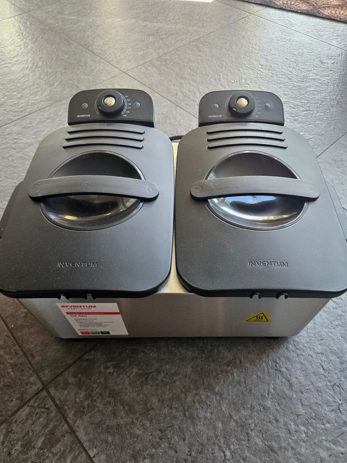 Inventum GF461 Duo Friteuse - Nieuw in doos, Witgoed en Apparatuur, 2 tot 3 liter, Ophalen of Verzenden, Nieuw, Duo-friteuse