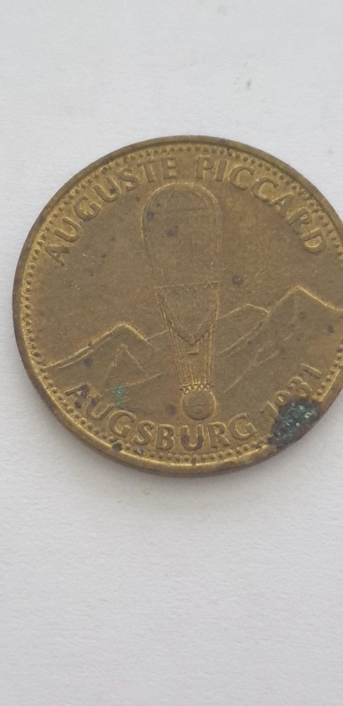 3325 shell auguste piccard augsburg 1931, Postzegels en Munten, Verzenden, Overige materialen