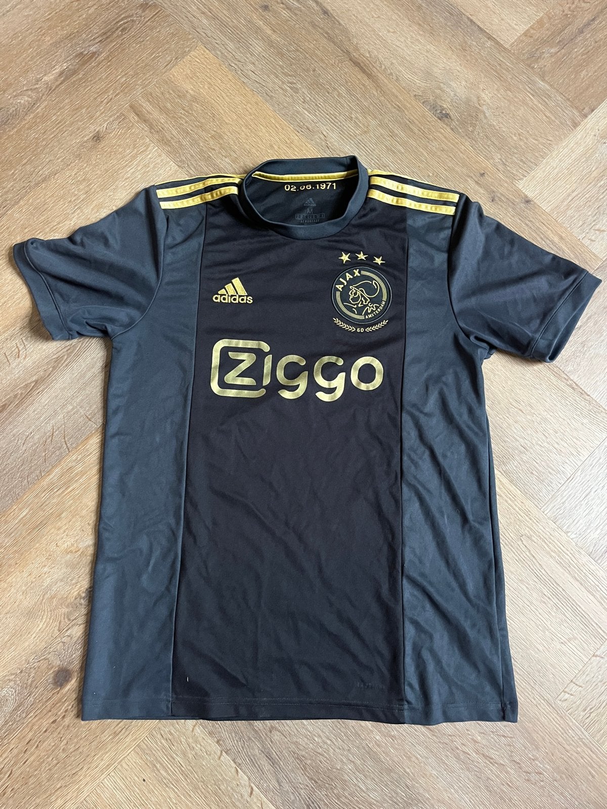 Ajax uitshirt 2021/2022 - Maat M - Zwart/Goud, Maat 48/50 (M), Zwart, Ophalen of Verzenden, Zo goed als nieuw