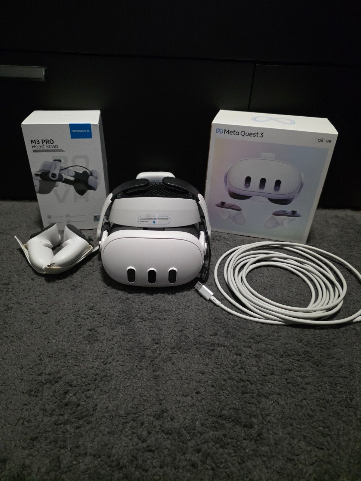 Meta Quest 3 128gb VR-Bril met controllers en accessoires, Spelcomputers en Games, Virtual Reality, Ophalen, Zo goed als nieuw