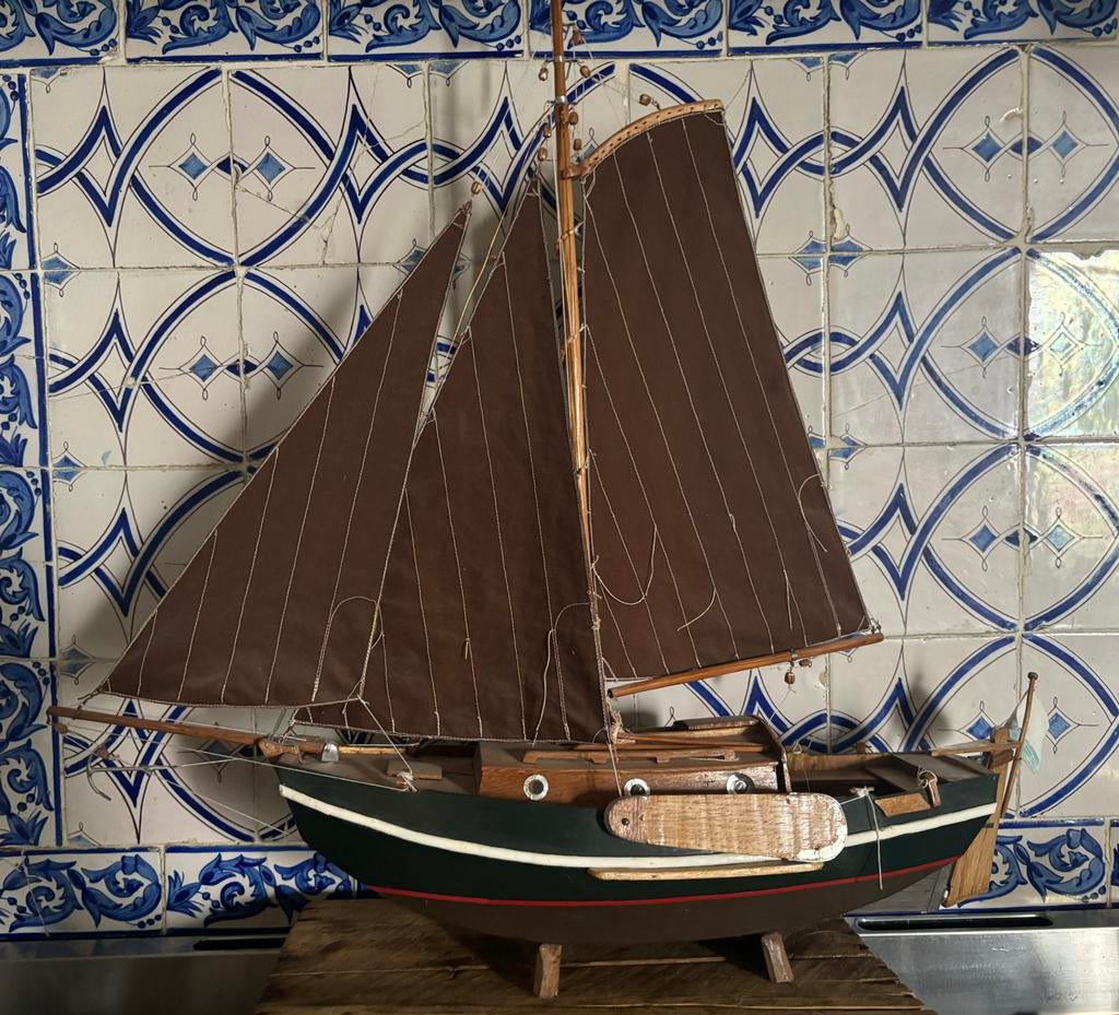 Fraai groot model Zeeschouw - Handgemaakt scheepsmodel, Ophalen, Gebruikt, Groter dan 1:32, Overige merken