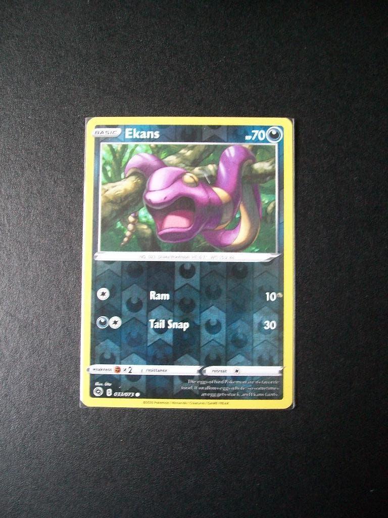 1334. Nieuwe Pokemon Kaart Holofoil EKANS hp 70 (033/073), Verzenden, Nieuw, Losse kaart, Foil