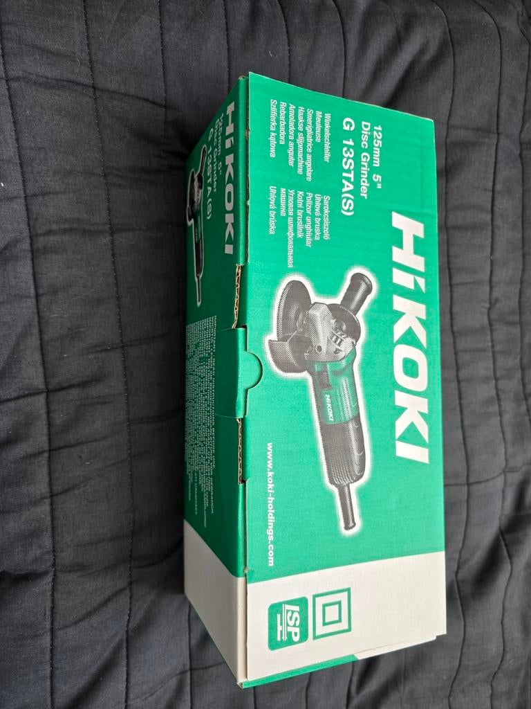 Nieuwe HiKOKI G 13STA(S) Haakse Slijpmachine 125mm, Ophalen of Verzenden, Nieuw, 700 tot 1000 watt, Haakse handslijpmachine